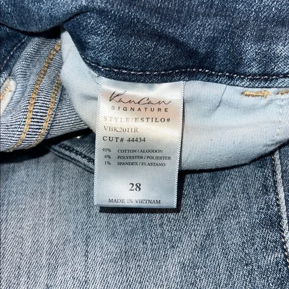 KanCan High Rise Super Flare Jeans 28 Distressed Denim Medium Stretch Boho 30 - Picture 11 of 12